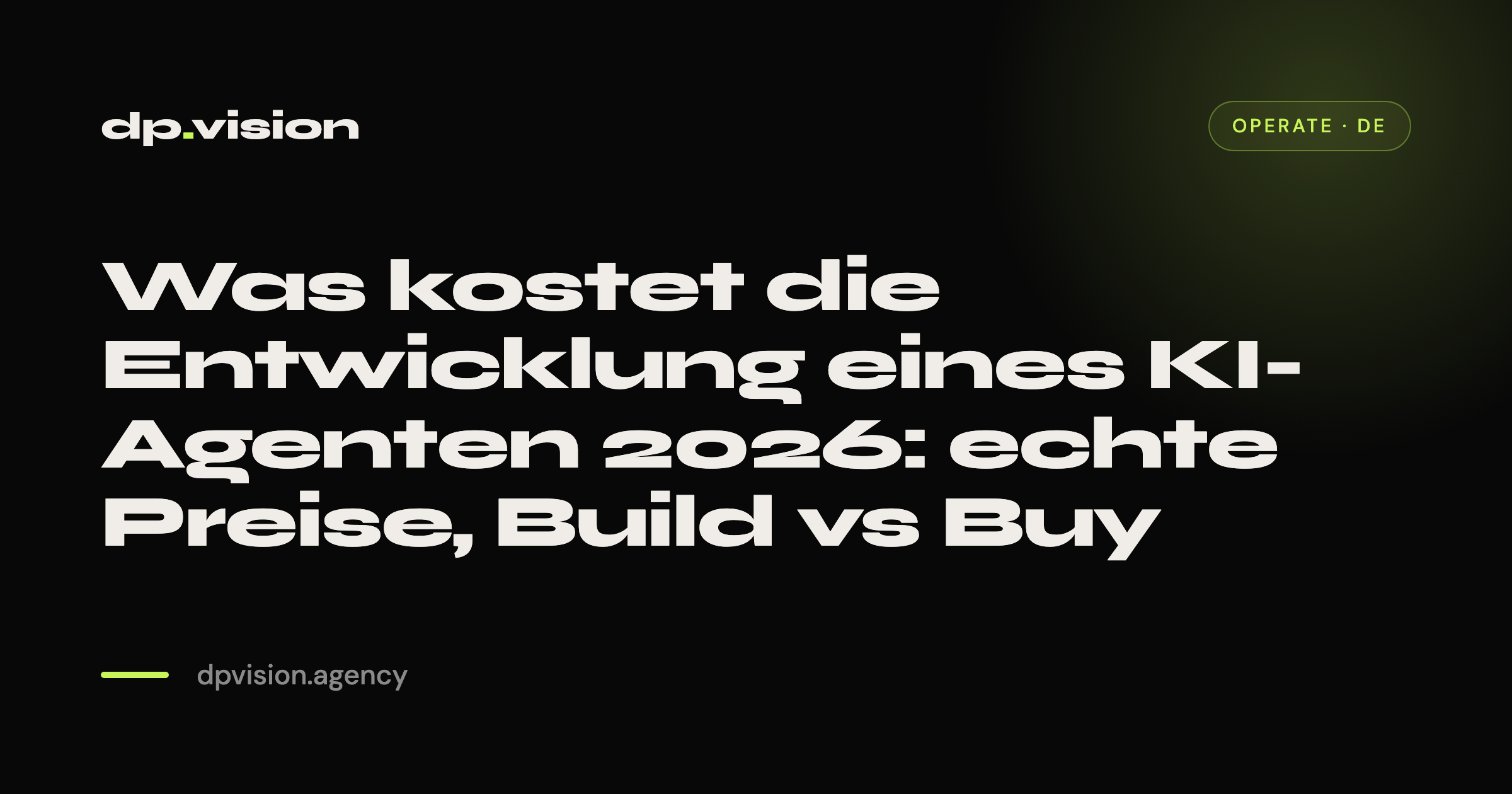 Was kostet die Entwicklung eines KI-Agenten 2026: echte Preise, Build vs Buy