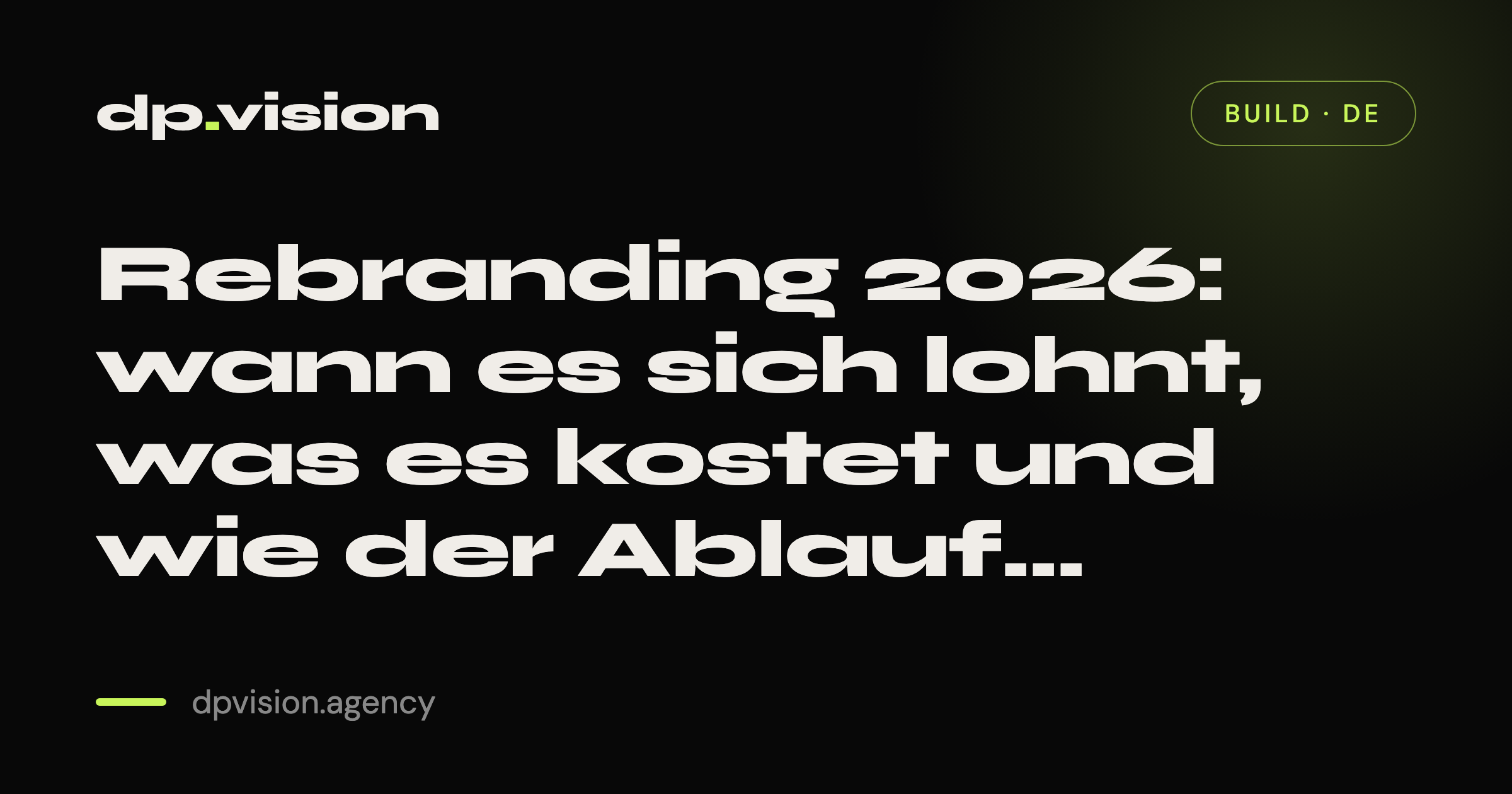 Rebranding 2026: wann es sich lohnt, was es kostet und wie der Ablauf aussieht