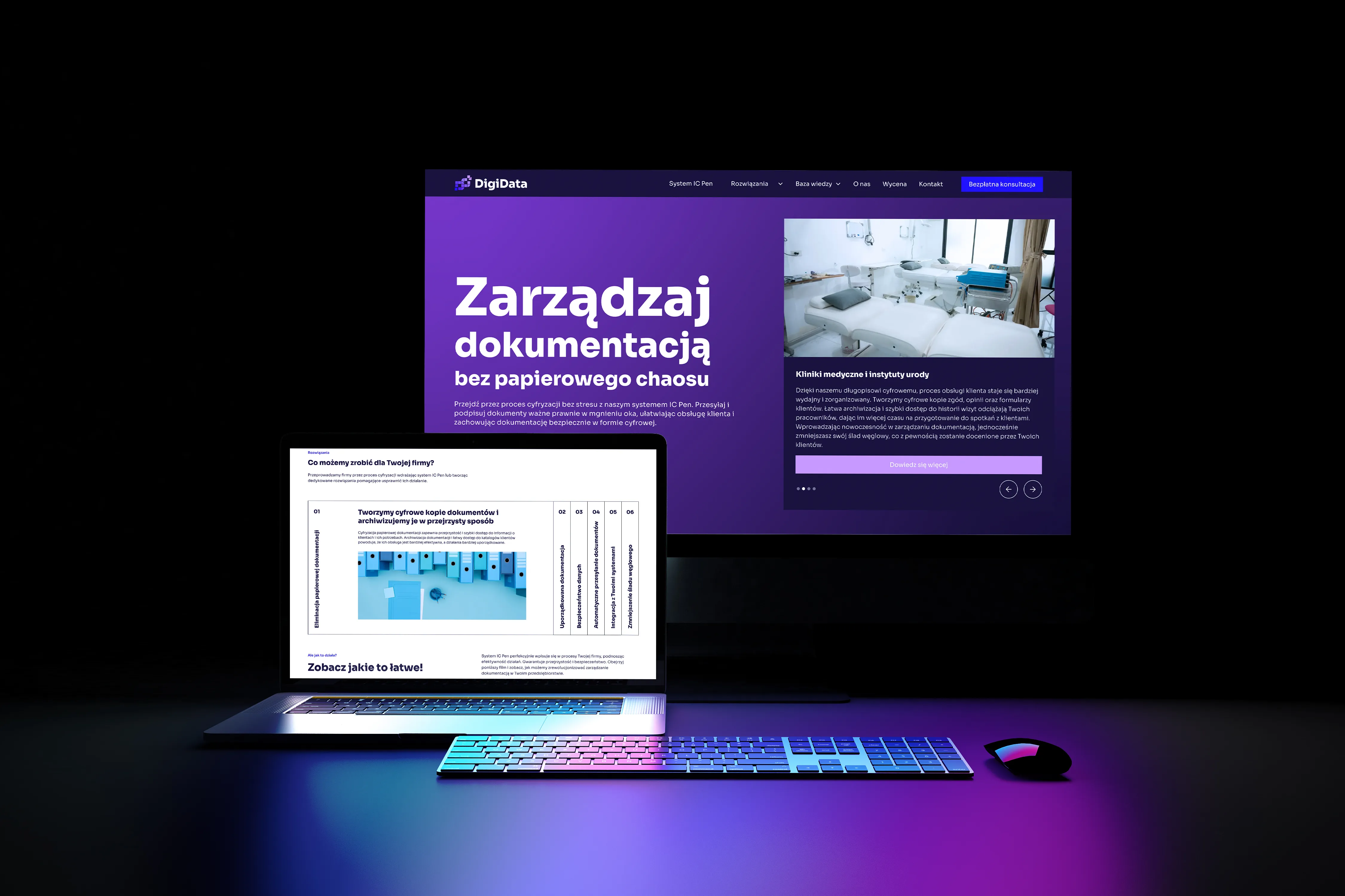 DigiData — zrzut ekranu projektu