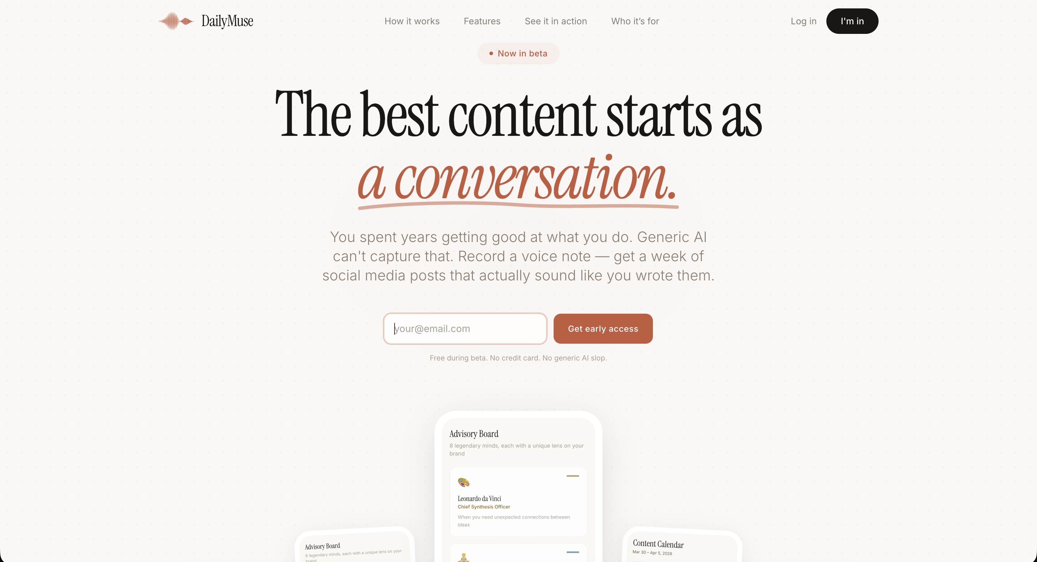 DailyMuse — AI SaaS — Content Creation for Founders case study by dp.vision